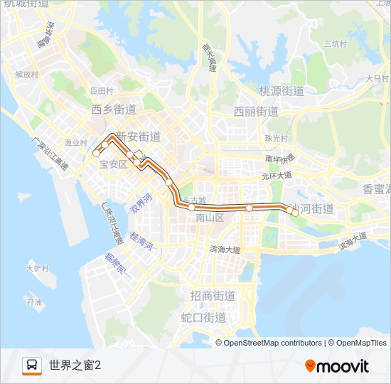 公交高峰专74号路的线路图