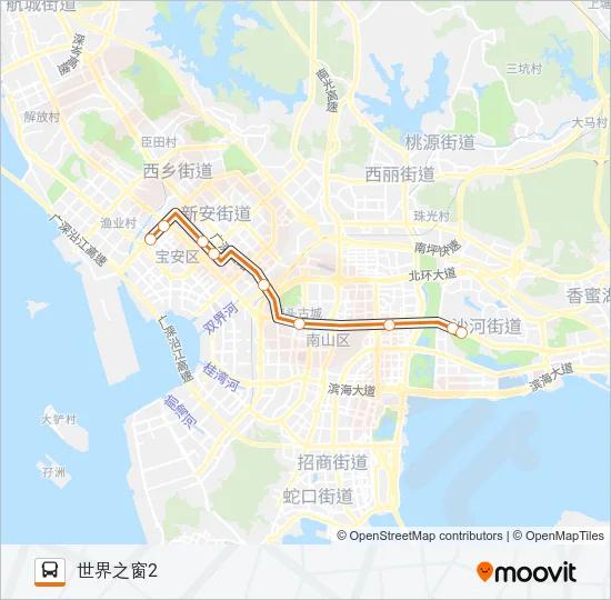 公交高峰专74号路的线路图