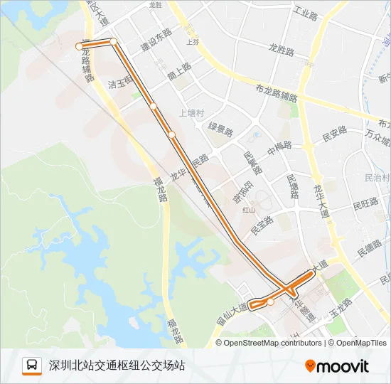 高峰专线76号 Bus Line Map