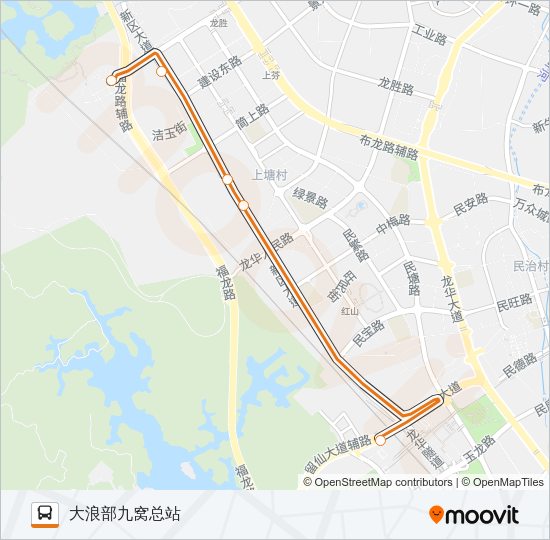 高峰专线76号 Bus Line Map