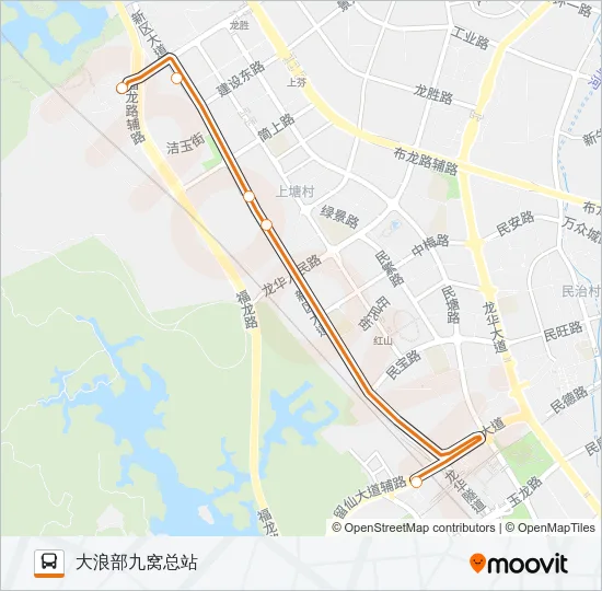 高峰专线76号 Bus Line Map