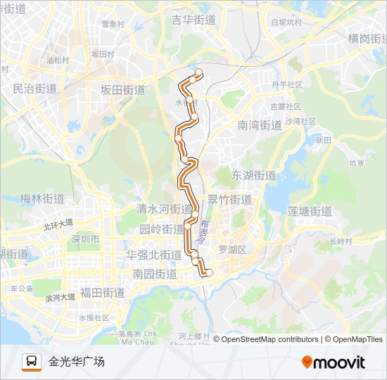 公交高峰专78号路的线路图
