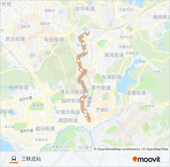 公交高峰专78号路的线路图