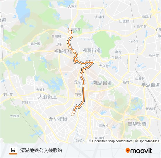 公交高峰专81号路的线路图