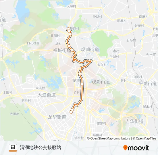 公交高峰专81号路的线路图