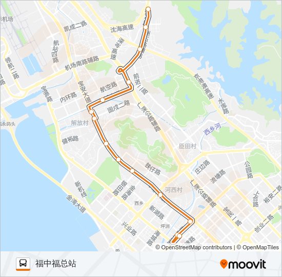 高峰专线82号 Bus Line Map