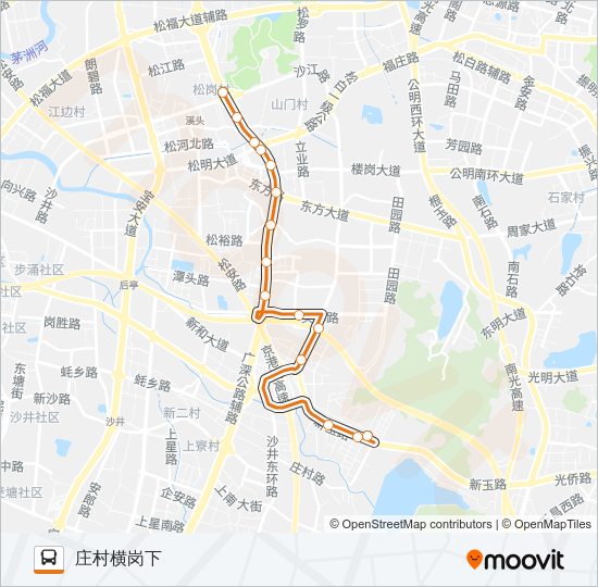 公交高峰专85号路的线路图