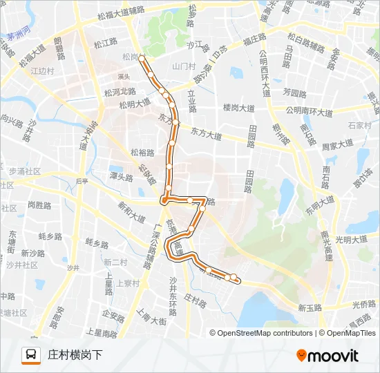 公交高峰专85号路的线路图