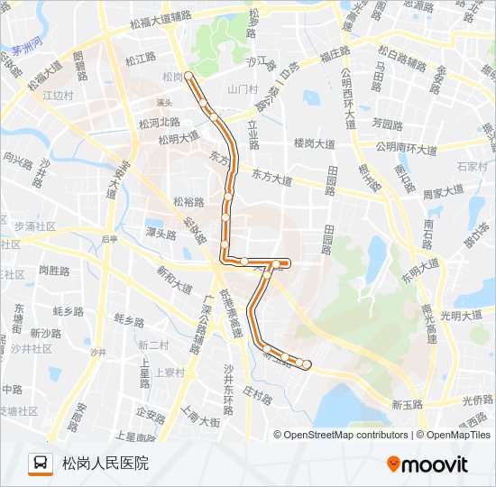 公交高峰专85号路的线路图