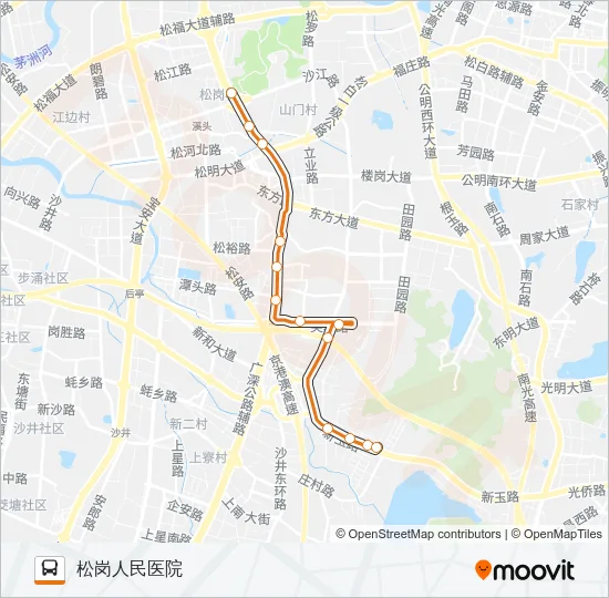 高峰专线85号 Bus Line Map