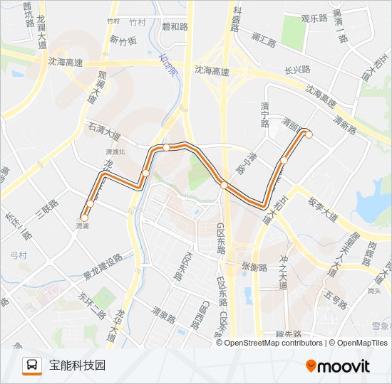 公交高峰专86号路的线路图