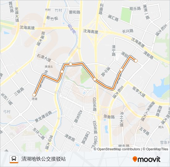 高峰专线86号 Bus Line Map