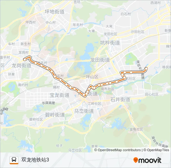 高峰专线88号 Bus Line Map