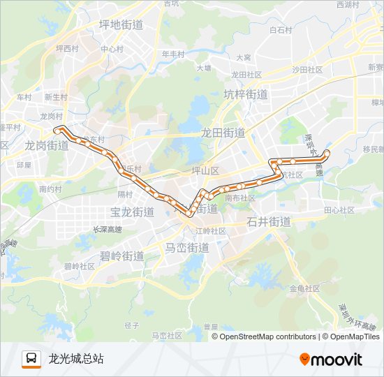 高峰专线88号 Bus Line Map