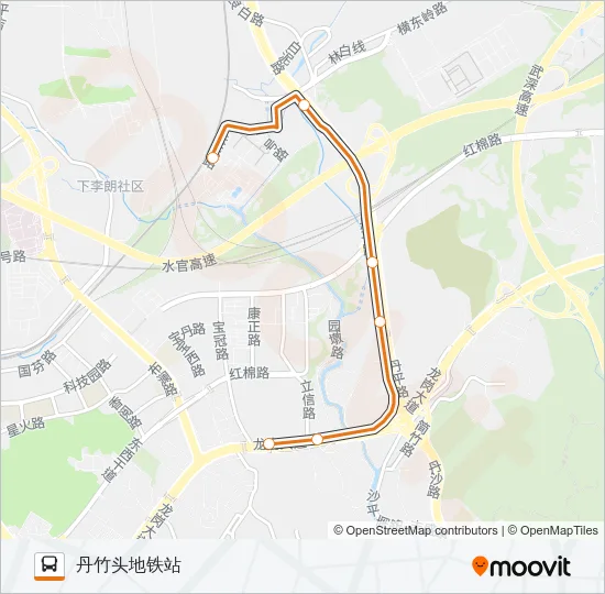 高峰专线89号 Bus Line Map
