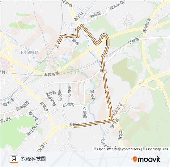 高峰专线89号 Bus Line Map