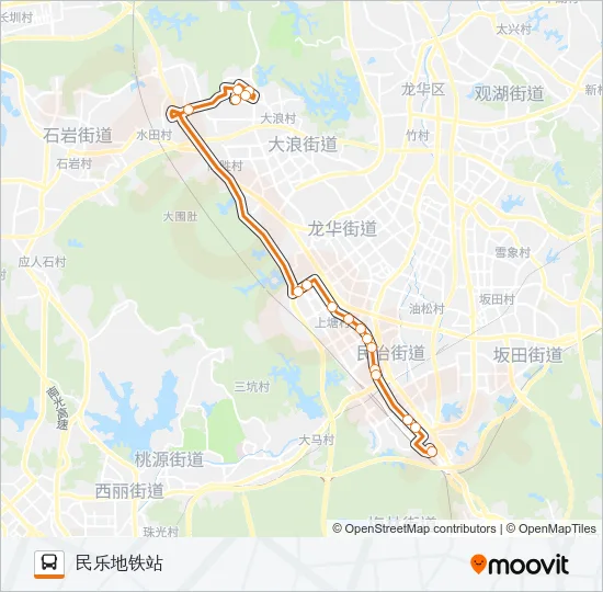 高峰专线91号 Bus Line Map