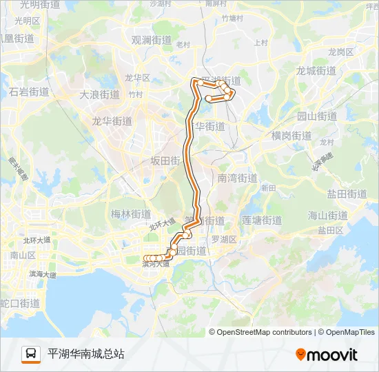 高峰专线95号 Bus Line Map