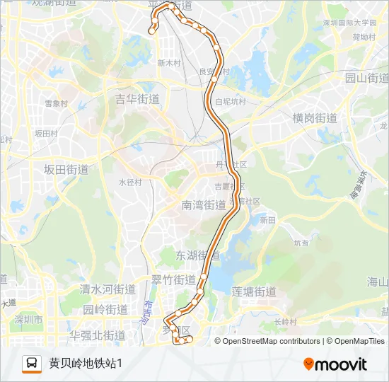 公交高峰专97号路的线路图