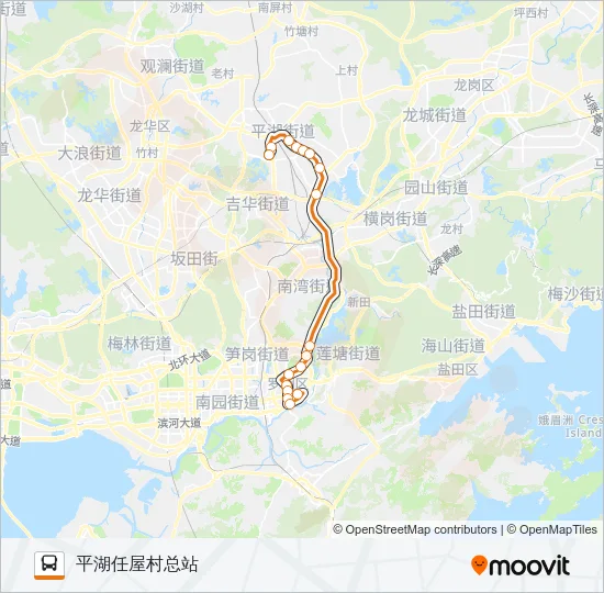 高峰专线97号 Bus Line Map