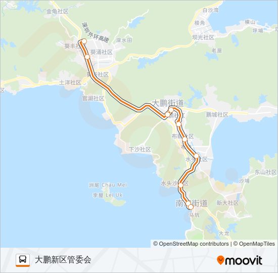 公交高峰专99号路的线路图