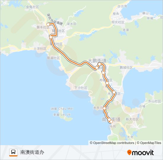 公交高峰专99号路的线路图