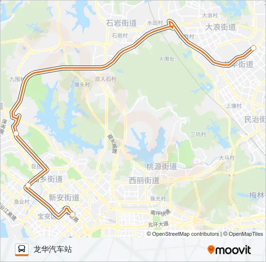 公交高快巴士10号路的线路图