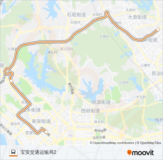 公交高快巴士10号路的线路图