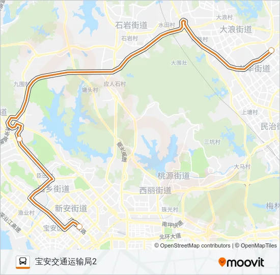 公交高快巴士10号路的线路图