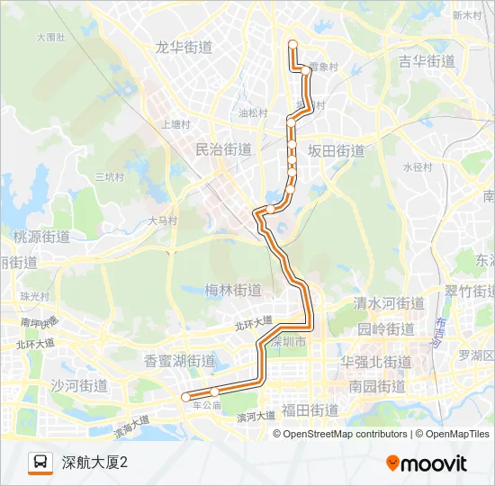 高快巴士13号 Bus Line Map