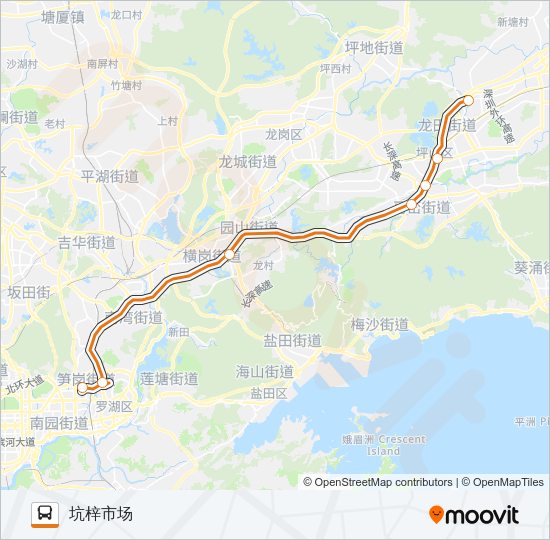 高快巴士15号 Bus Line Map