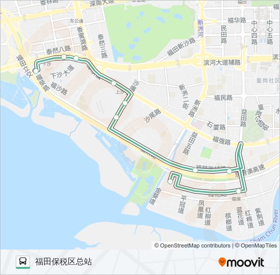 福田保税区专线1 Bus Line Map