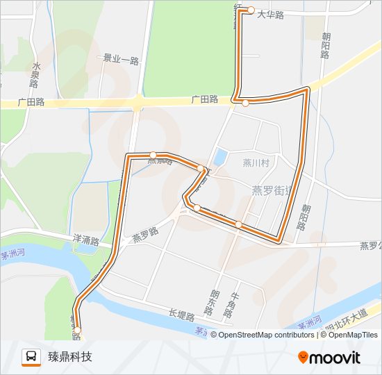 高峰专线101号 Bus Line Map