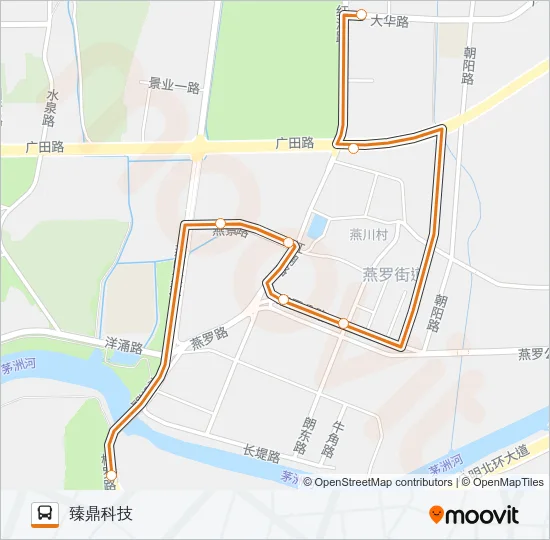 公交高峰专101号路的线路图
