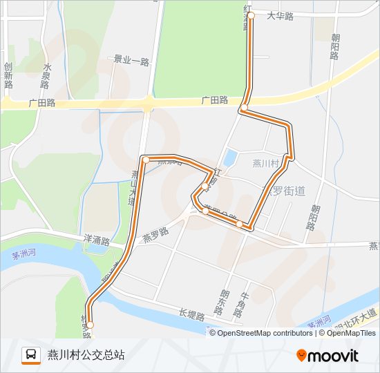 公交高峰专101号路的线路图