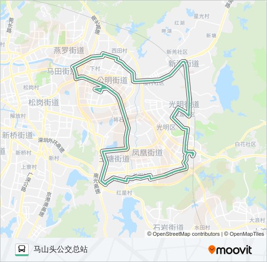 公交M215-M218路的线路图