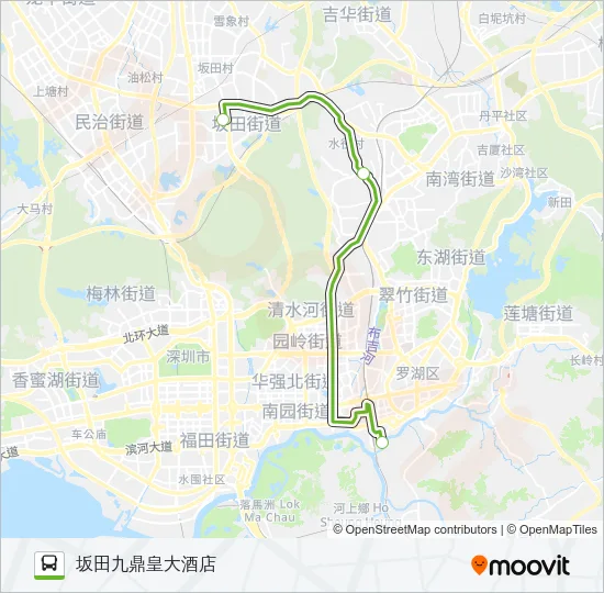 公交新西湖快K545坂田线路的线路图