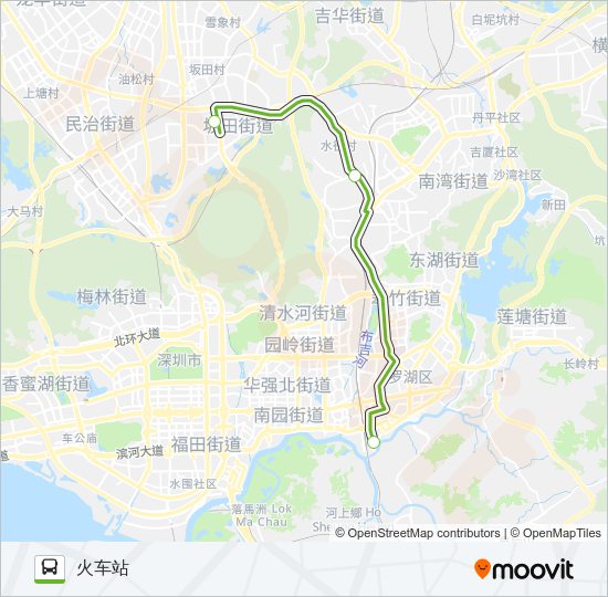 公交新西湖快K545坂田线路的线路图