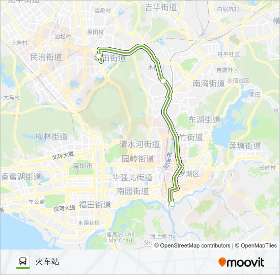 公交新西湖快K545坂田线路的线路图