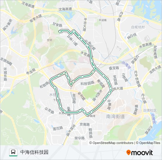 公交B695路的线路图