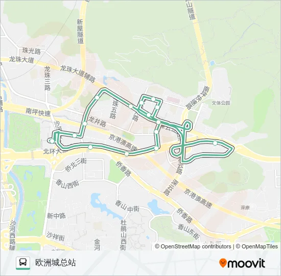 B707 Bus Line Map