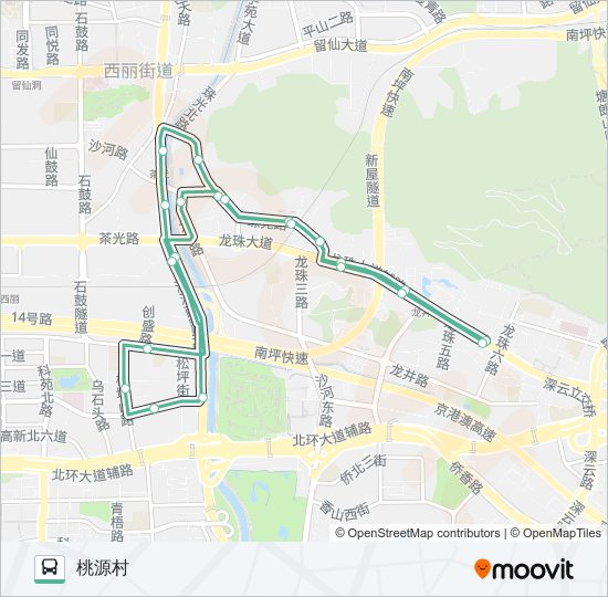 公交B710路的线路图