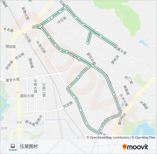B725 Bus Line Map