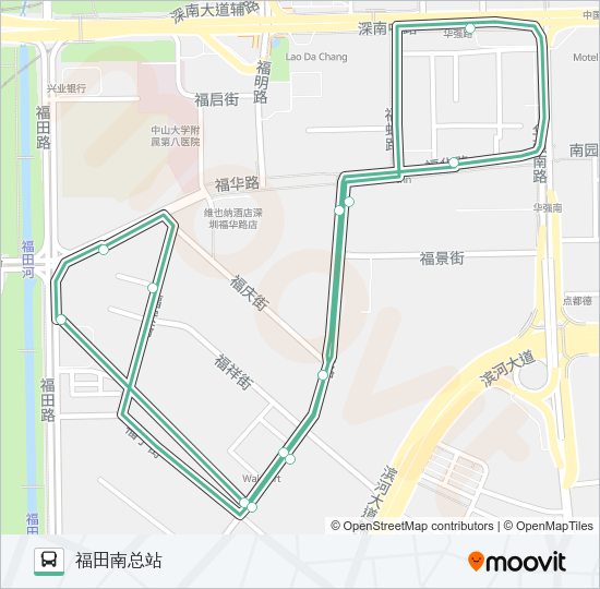 公交B812路的线路图
