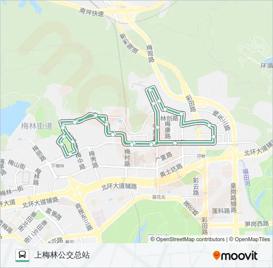 B821 Bus Line Map