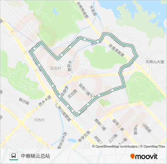 B864 Bus Line Map