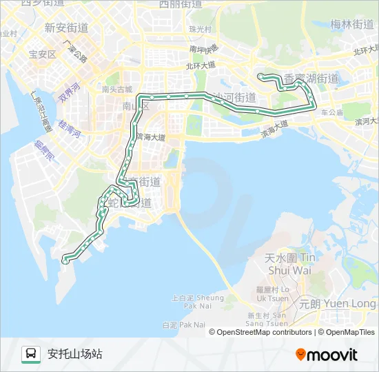 70 Bus Line Map