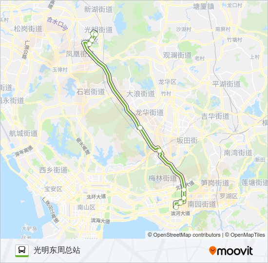 公交E28路的线路图