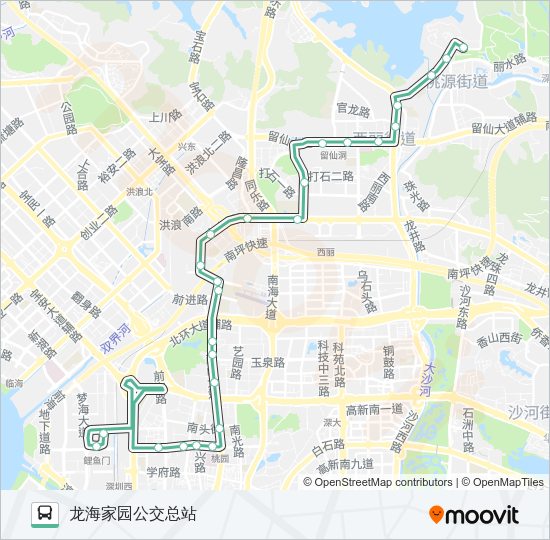 公交B796路的线路图