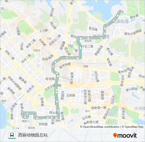 公交B796路的线路图